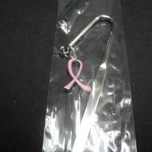 New Breast Cancer Book Marker Silver-Toned